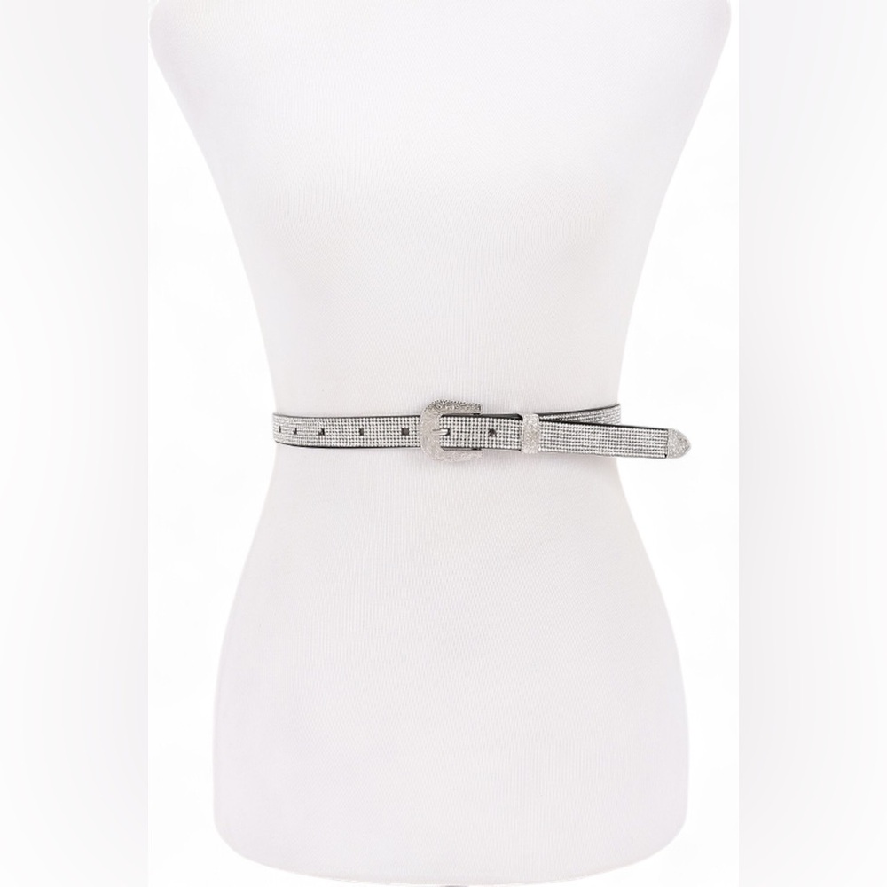 3 PC Vegan Suede Skinny Animal Print Statement Belt Set - Picture 6 of 6